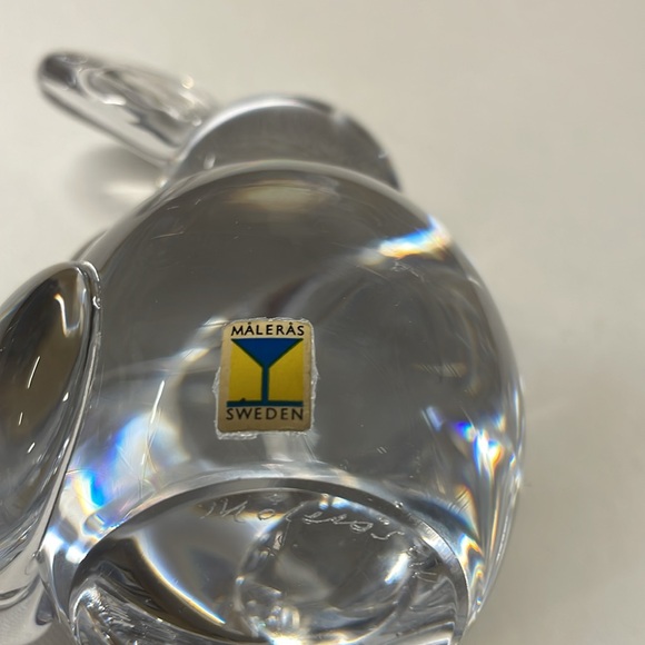 Maleras Sweden Crystal Art Glass Koala Bear Paperweight Signed 5.25" tall - Picture 5 of 7